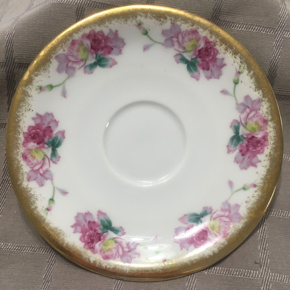 Trimont China Handpainted Made In Occupied Japan Saucer For Footed Cup 5 3/4”